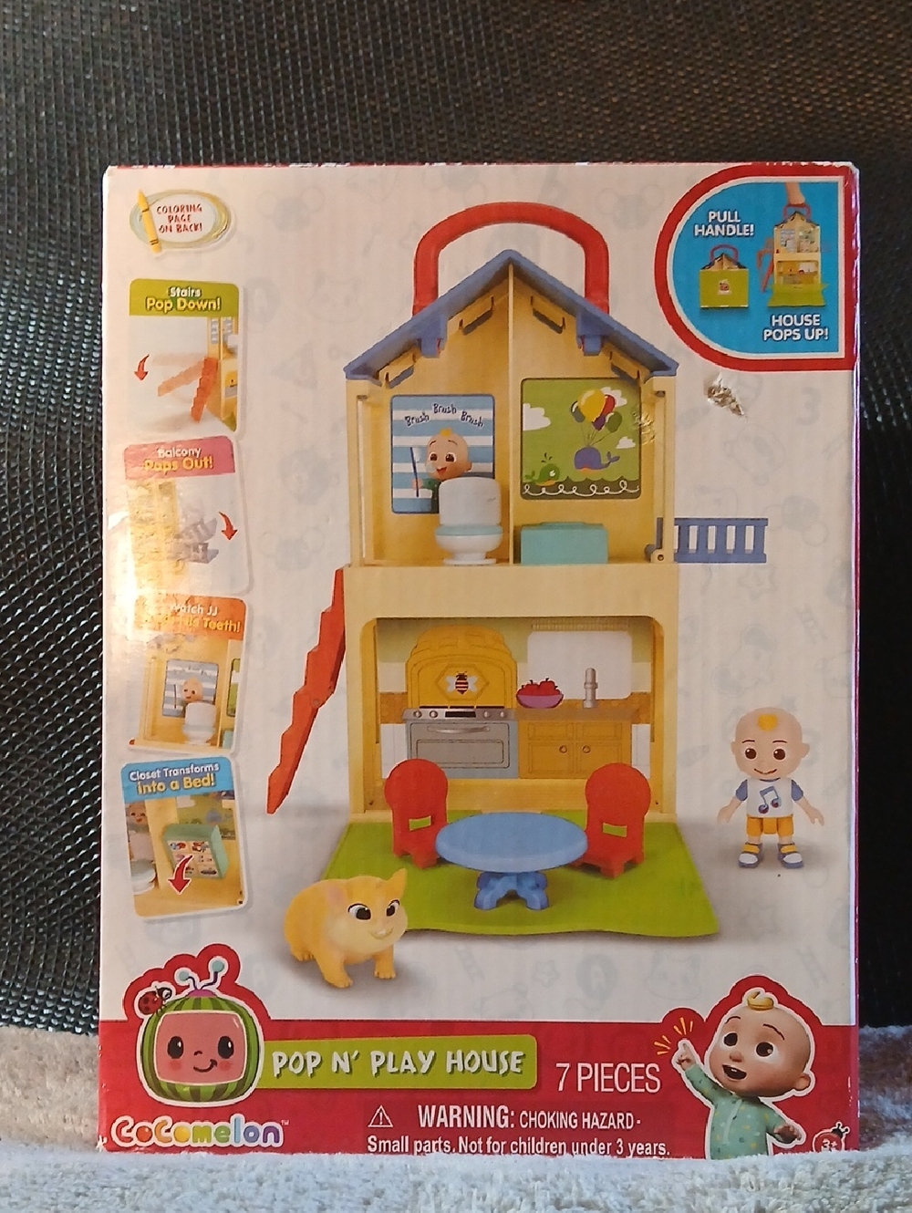NWT Pop N' Play House Toy - Yellow & Blue